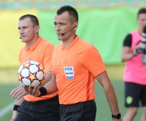 22.08.2021., stadion Aldo Drosina, Pula - Hrvatski Telekom Prva liga, 06. kolo, NK Istra 1961 - NK Osijek. Sudac Ivan Bebek Photo: Goran Kovacic/PIXSELL