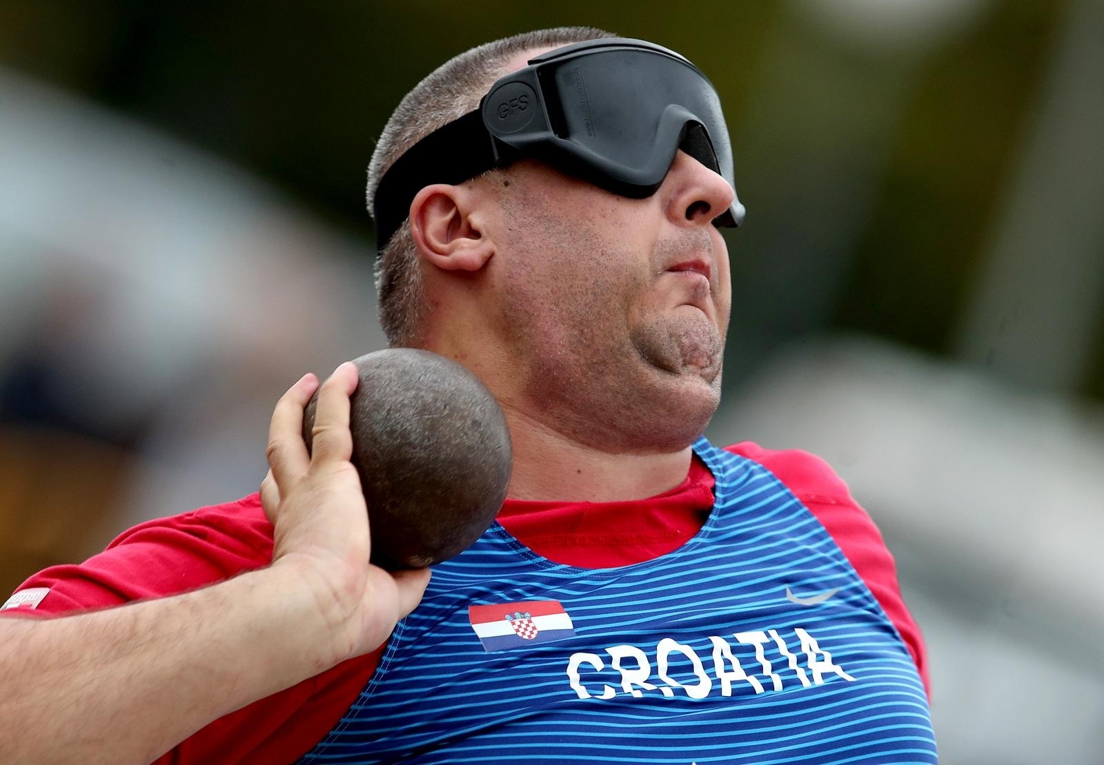 22.09.2019., Zagreb, SRC Mladost - Zagreb Open 2019 – Medjunarodni Para Atletski Miting. Bacanje kugle,  Miljenko Vucic.
Photo: Igor Kralj/PIXSELL