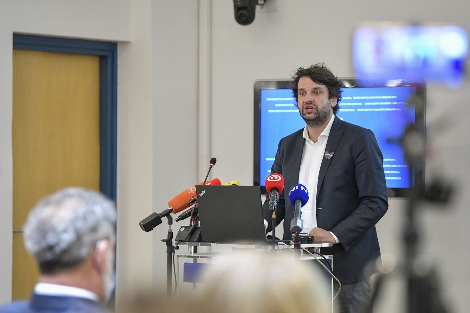 25.08.2021., Zagreb - Predstavljanje rezultata istrazivacko-razvojnog projekta Nacionalno pracenje ucinaka pandemije bolesti Covid-19 i potresa iz 2020. na organizaciju odgojno obrazovnih procesa. Boris Jokic.
Photo: Sandra Simunovic/PIXSELL
