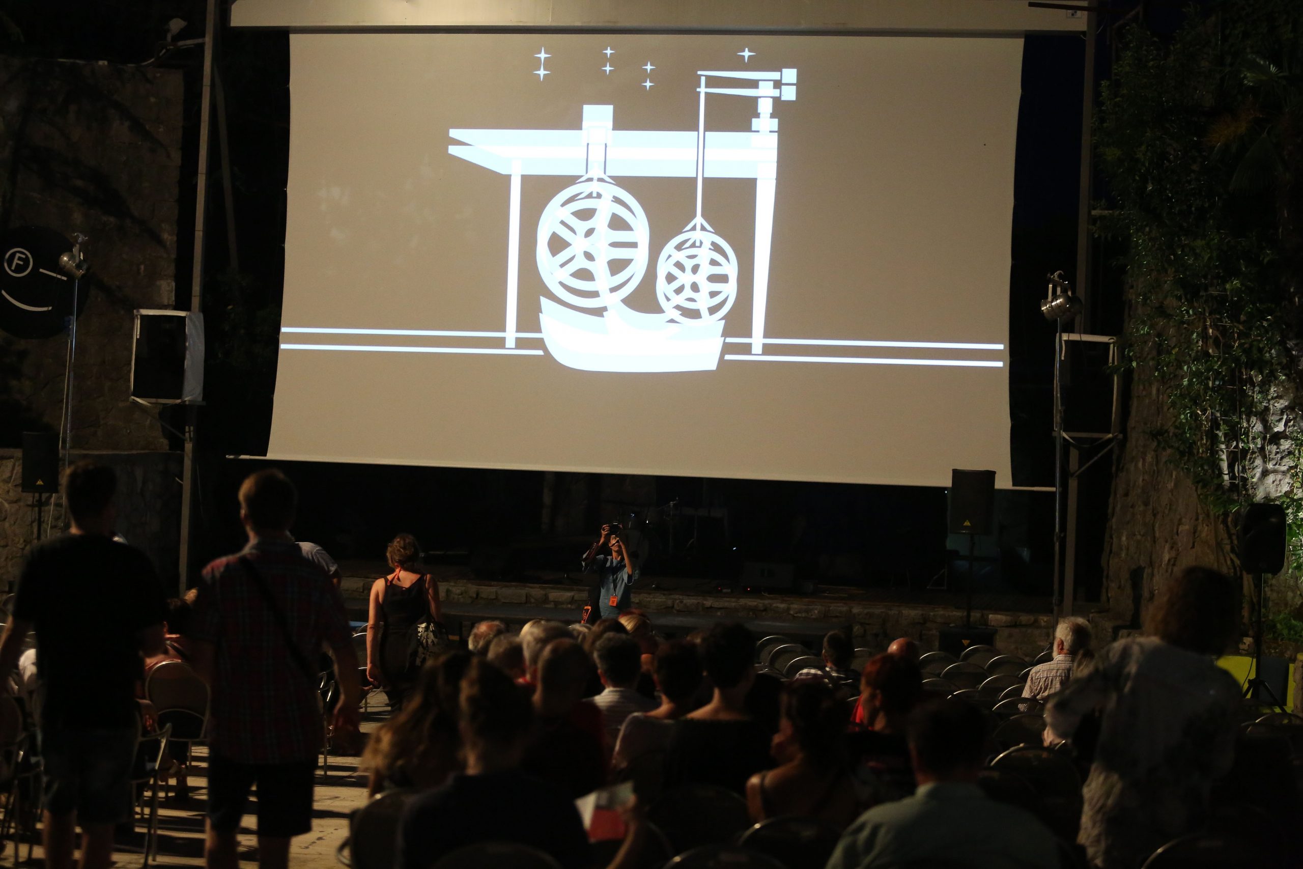 26.08.2019., Opatija - Otvorenje 17. Liburnia Film Festivala u prostoru male Ljetne pozornice. Festival su otvorili Oliver Sertic i Jelena Androic. 
Photo:Goran Kovacic/PIXSELL