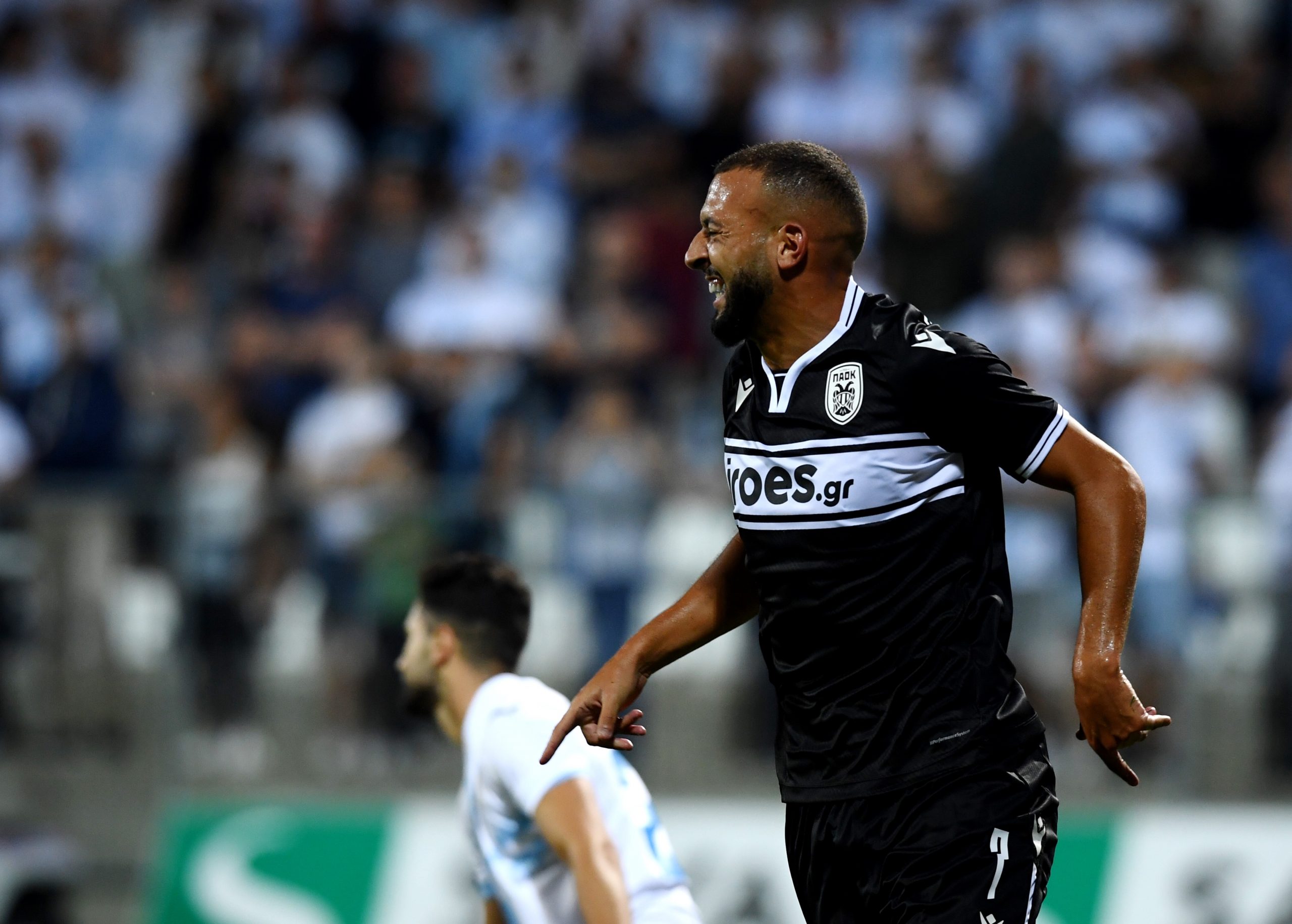 26.08.2021., stadion HNK Rijeka, Rijeka - Druga utakmica play-offa UEFA Konferencijske lige, HNK Rijeka - PAOK. Omar El Kaddouri Photo: Marko Lukunic/PIXSELL