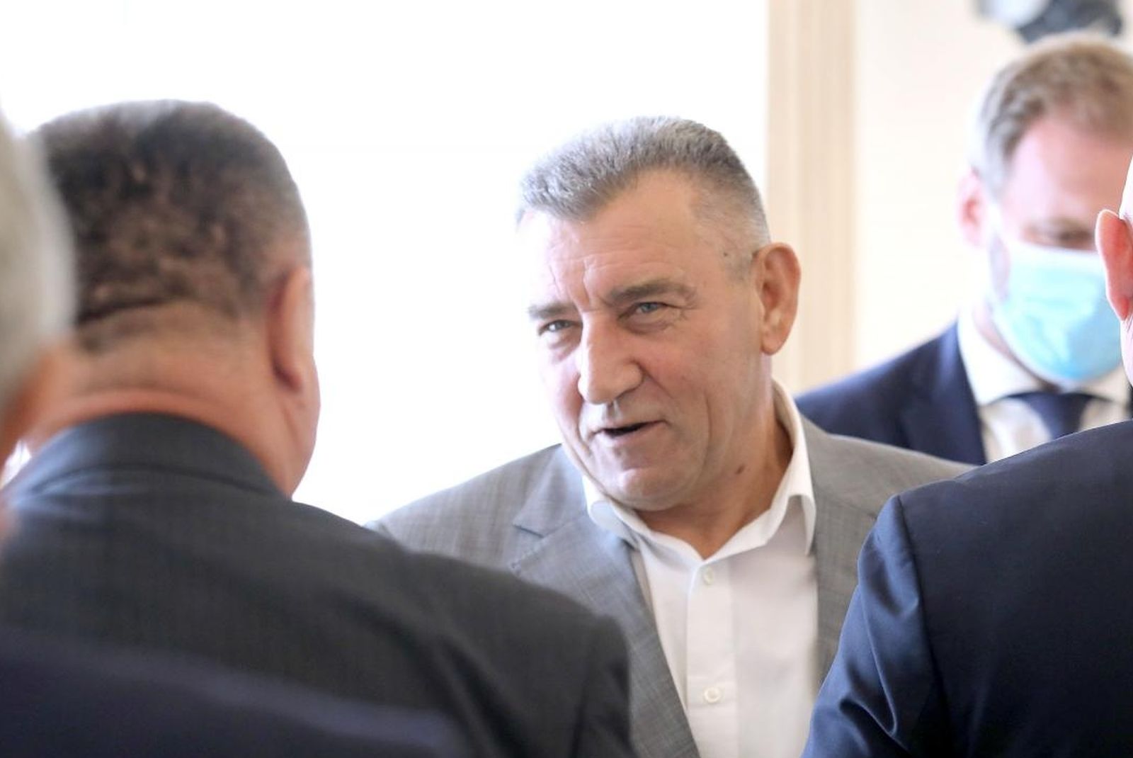 27.07.2021., Zagreb - Ante Gotovina tijekom sastanka predstavnika Hrvatskog generalskog zbora i predsjednika Vlade Andreja Plenkovica u Banskim dvorima. Photo: Patrik Macek/PIXSELL