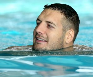 28.12.2015.,  Zagreb, bazen Mladost - Trening hrvatske vaterpolo reprezentacija uoci Europskog prvenstva 2016 u Beogradu. Andro Buslje. Photo: Igor Kralj/PIXSELL