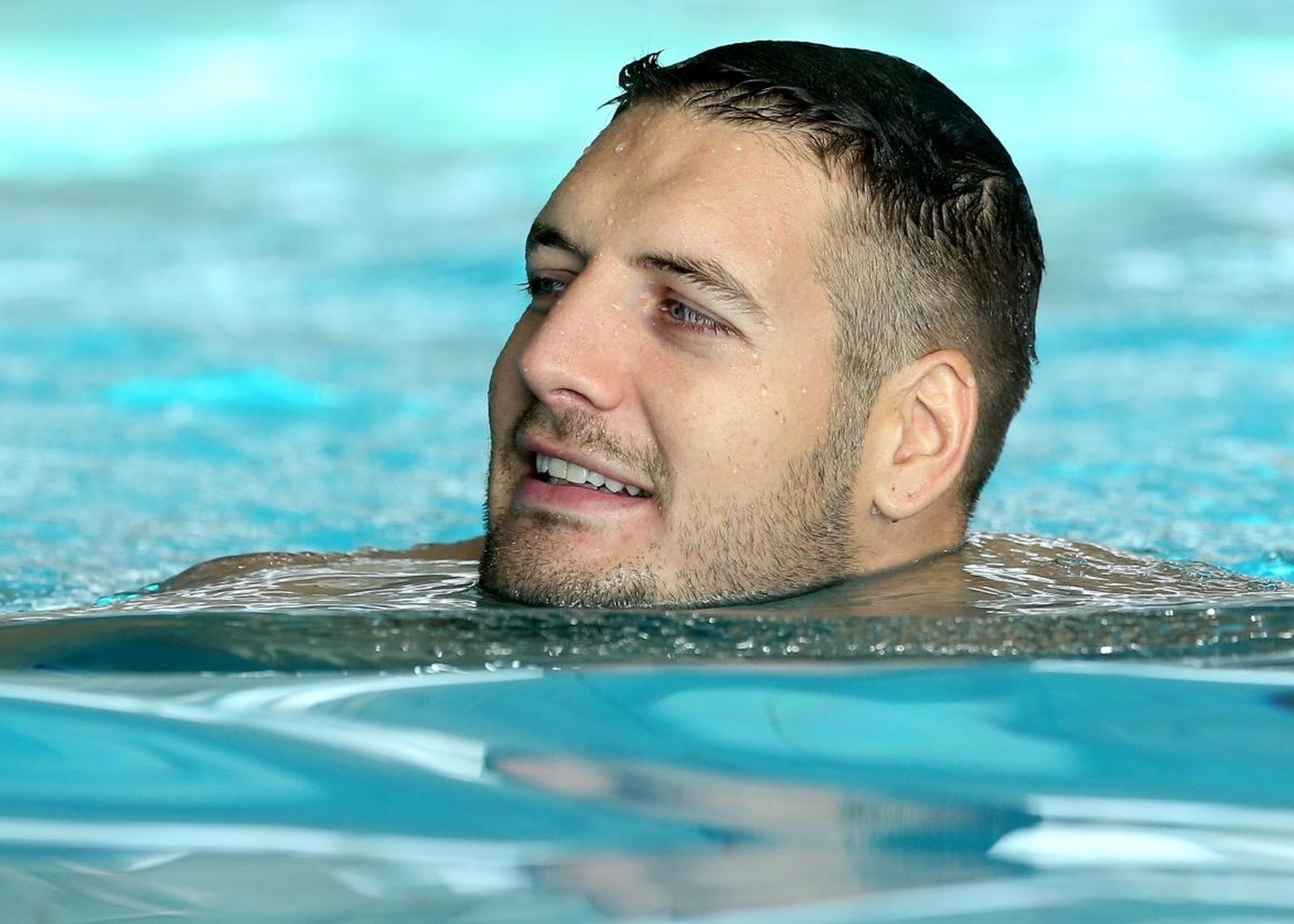 28.12.2015.,  Zagreb, bazen Mladost - Trening hrvatske vaterpolo reprezentacija uoci Europskog prvenstva 2016 u Beogradu. Andro Buslje. Photo: Igor Kralj/PIXSELL