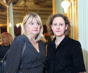 29.11.2019., Zagreb - U Hrvatskom narodnom kazalistu odrzana je premijera baletne predstave Orasar. Dubravka Vrgoc i ministrica kulture Nina Korzinek Obuljen Photo: Emica Elvedji/PIXSELL