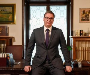 FILE PHOTO: Serbian President Aleksandar Vucic poses during an interview with Reuters in Belgrade FILE PHOTO: Serbian President Aleksandar Vucic poses during an interview with Reuters in Belgrade, Serbia, February 5, 2021. REUTERS/Zorana Jevtic/File Photo ZORANA JEVTIC