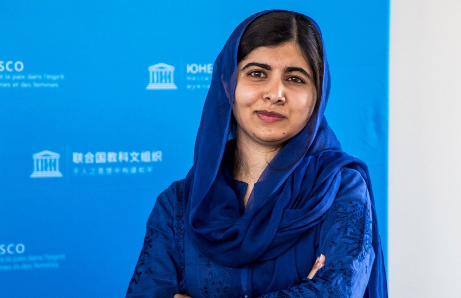 FILE PHOTO: G7 Education and development ministers meeting in Paris FILE PHOTO: Nobel Peace Prize laureate Malala Yousafzai poses for photographs during the Education and Development G7 Ministers Summit in Paris, France, July 5, 2019. Christophe Petit Tesson/Pool via REUTERS/File Photo/File Photo POOL New