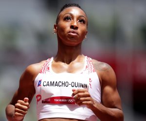 Athletics - Women's 100m Hurdles - Round 1 Tokyo 2020 Olympics - Athletics - Women's 100m Hurdles - Round 1 - OLS - Olympic Stadium, Tokyo, Japan - July 31, 2021.  Jasmine Camacho-Quinn of Puerto Rico wins Heat 5 REUTERS/Hannah Mckay HANNAH MCKAY