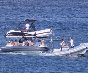 19.08.2021.,Split- Posada lucke kapetanije i policije u jutarnjoj akciji na izlazu iz splitske luke.
Photo:Ivo Cagalj/PIXSELL