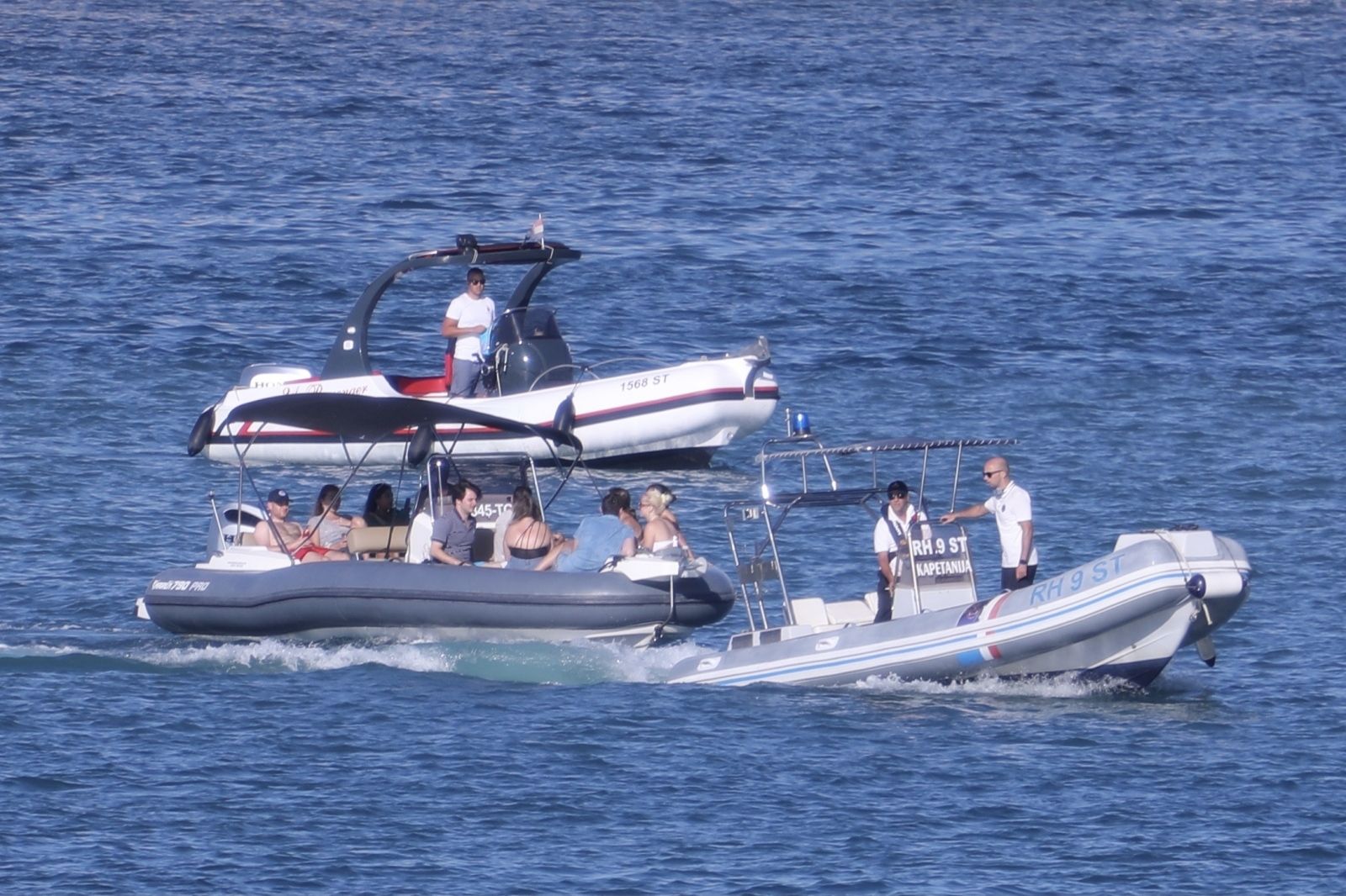 19.08.2021.,Split- Posada lucke kapetanije i policije u jutarnjoj akciji na izlazu iz splitske luke.
Photo:Ivo Cagalj/PIXSELL