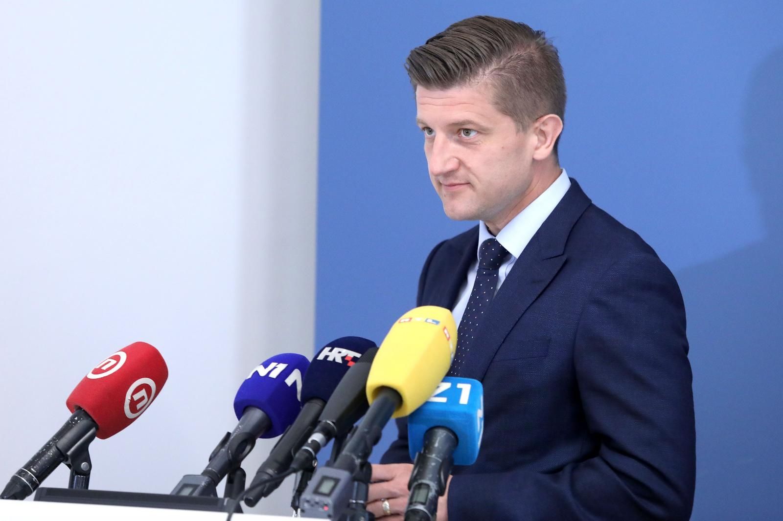 26.07.2021., Zagreb - U povodu odobrenja Nacionalnog plana oporavka i otpornosti izjavu za medije dao je potpredsjednik Vlade i ministar financija Zdravko Maric. Photo: Patrik Macek/PIXSELL