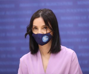 01.07.2021., Zagreb - U Ministarstvu poljoprivrede odrzana je pressica na kojoj je objavljena najava za izbor Vecernjeg lista, HRT-a i Ministarstva poljoprivrede za najbolji OPG u Hrvatskoj "Zlata vrijedan. Na pressici su govorili Mario Sedmak urednik zabavnog prograsma HRT-a, Helmut Fenzl predsjednik uprave Spar Hrvatska, Marija Vuckovic ministrica poljoprivrede, glavni urednik Vecernjeg lista Drazen Klaric i zamjenik gl. urednika Vecernjeg lista Stjepan Blazevic.
Photo: Boris Scitar/Vecernji list/PIXSELL