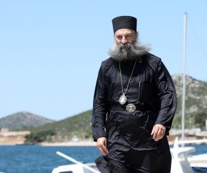 10.05.2021., Sibenik - Patrijarh srpski Porfirije prosetao je Sibenikom u pratnji domacina, episkopa Dalmatinskog Nikodima.
Photo: Dusko Jaramaz/PIXSELL