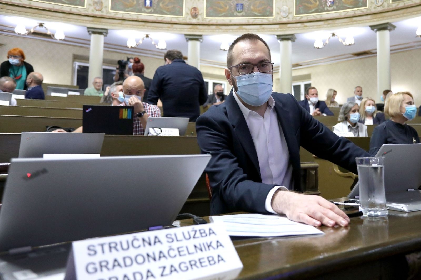 26.08.2021., Zagreb - U Staroj gradskoj vijecnici pocela je 3. sjednica Gradske skupstine Grada Zagreba.
Photo: Patrik Macek/PIXSELL