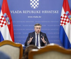 26.02.2021., Zagreb - U Banskim dvorima odrzana je konferencija za medija predsjednika Vlade RH Andreja Plenkovica.  Photo: Slavko Midzor/PIXSELL