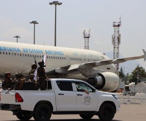 epa09438368 Taliban forces secure the Hamid Karzai International Airport, after the US withdrawal, in Kabul, Afghanistan, 31 August 2021. The United States on 30 August, said that it had ended its military mission in Afghanistan after 20 years of war with the departure from Kabul of the last US aircraft carrying American troops. The commander of the US Central Command, Gen. Frank McKenzie, made the announcement at a tele-press conference at the Pentagon.  EPA/STRINGER