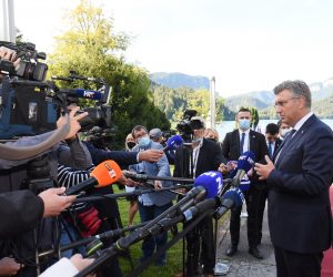 Bled, 01.09.2021. - Premijer Andrej Plenković sudjeluje na 16. Strateškom forumu na Bledu. 
foto HINA/ Vlada RH/ Damir Galić/ ml