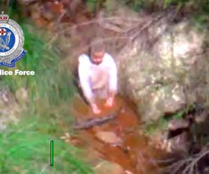 epa09450953 A screengrab obtained from a handout video made available by the New South Wales (NSW) Police Force of a PolAir police helicopter locating three-year-old Anthony on a rural property in the Hunter region, New South Wales (NSW), Australia, 06 September 2021. A three-year-old boy who went missing from his family's NSW Hunter Valley property has been reunited with his relieved family after being spotted by a rescue helicopter following a three-day search in rugged bushland.  EPA/NSW POLICE HANDOUT -- BEST QUALITY AVAILABLE -- AUSTRALIA AND NEW ZEALAND OUT HANDOUT EDITORIAL USE ONLY/NO SALES