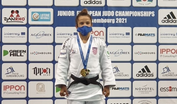 Zagreb, 10.09.2021. - Hrvatska džudašica Katarina Krišto postala je u petak europska juniorska prvakinja na Europskom prvenstvu u Luksemburgu, dok je Lara Cvjetko osvojila srebrnu medalju. Na fotografiji  Katarina Krišto.
foto HINA/ HRVATSKI JUDO SAVEZ/ ml