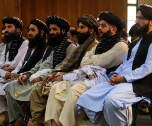 epa09463061 Taliban listen to Sheikh Abdul Baqi Haqqani, Taliban's Acting Minister of Higher Education, during a ceremony in Kabul, Afghanistan, 12 September 2021. Citing the threat of a humanitarian catastrophe, the  United Nations made an appeal to the international community to unblock aid to Afghanistan that was frozen when the Taliban returned to power nearly 20 years after being ousted by the United States. Afghans who plan to flee the country or are in need of cash to buy groceries and food resort to sell their household items as country's economy is in shambles due to uncertainty.  EPA/STRINGER