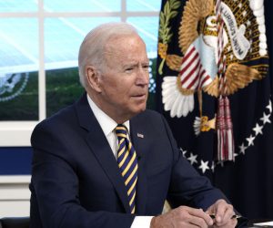 epa09473268 U.S. President Joe Biden addresses the virtual Major Economies Forum on Energy and Climate from the South Court Auditorium at the White House in Washington, DC, USA, 17 September 2021. President Joe Biden convenes a virtual Major Economies Forum on Energy and Climate in an effort to combat climate change, before the start of the 2021 United Nations Climate Change Conference (COP26) to be held in the city of Glasgow, Scotland, on 01 November 2021 till 12 Nevember 2021.  EPA/Yuri Gripas / POOL