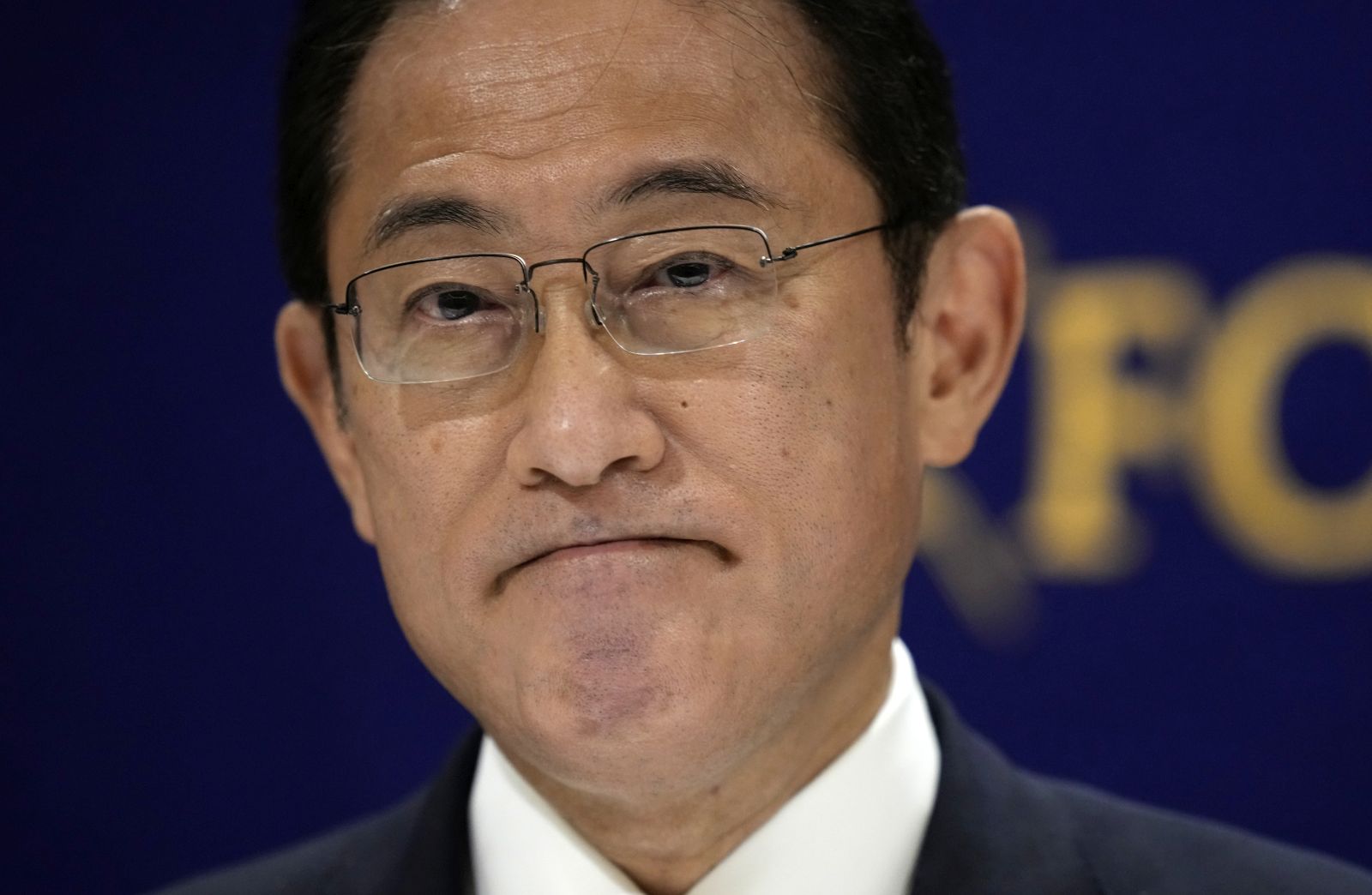 epa09494700 (FILE) - Japan's former Foreign Minister Fumio Kishida attends a press conference in Tokyo, Japan, 13 September 2021 (reissued 29 September 2021). Kishida won the presidential election of the ruling Liberal Democratic Party on 29 September 2021. He is to succeed Yoshihide Suga as prime minister, Japan's third since the beginning of the coronavirus pandemic.  EPA/FRANCK ROBICHON