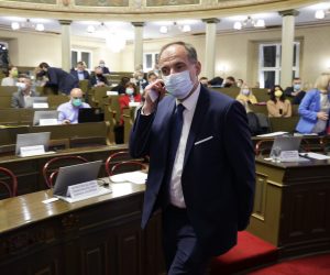Zagreb, 30.09.2021 - Četvrta sjednica zagrebačke Gradske skupštine.
Na fotografiji Slaven Dobrović.
foto HINA/ Edvard ŠUŠAK/ es