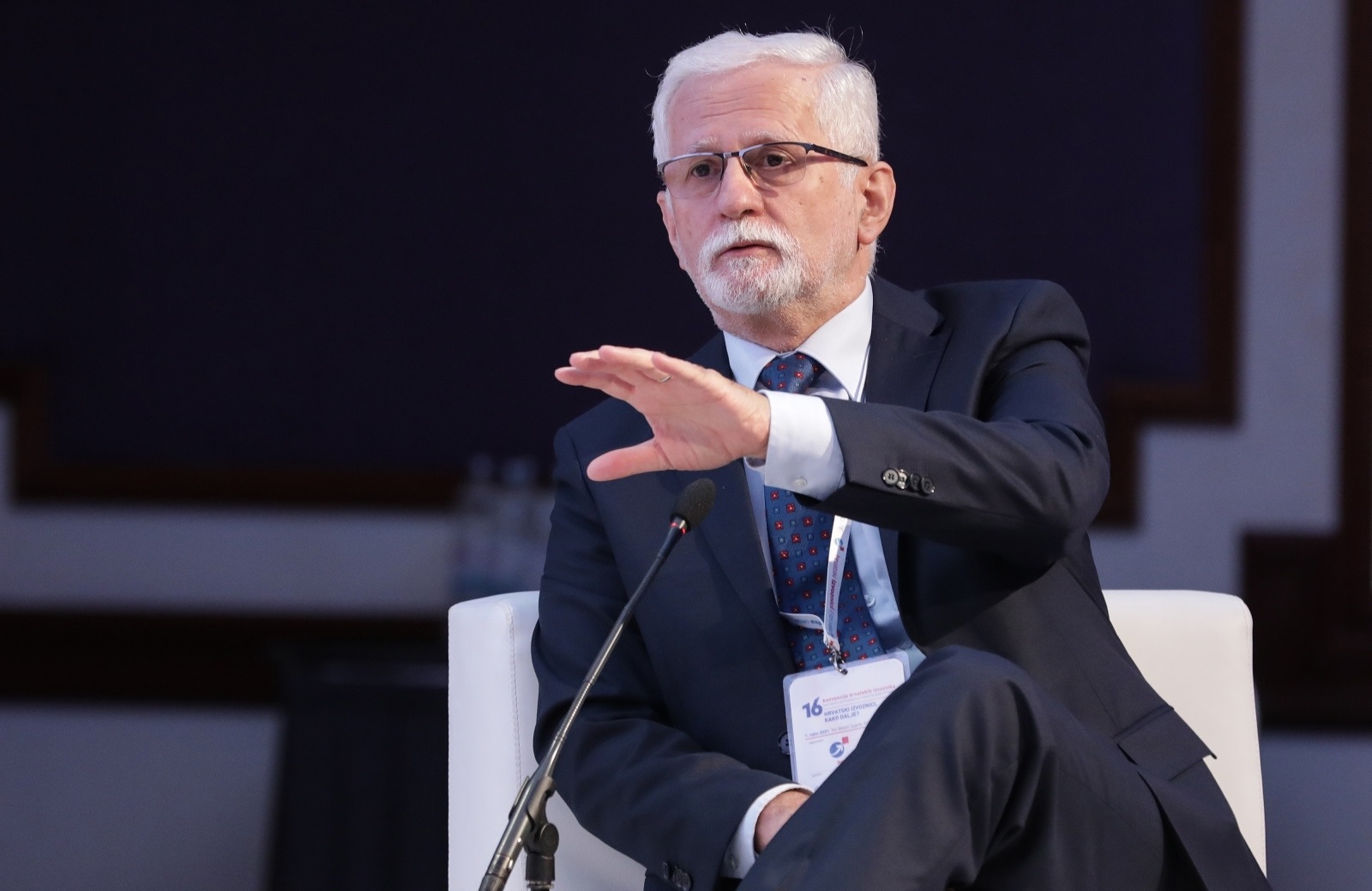 01.09.2021., Zagreb - U hotelu The Westin odrzana je 16. Konvencija Hrvatskih izvoznika te su dodijeljene nagrade Zlatni kljuc, najboljim izvoznicima u 2020. godini. Panel rasprava "Hrvatski izvoznici kako dalje?". Darinko Bago Photo: Robert Anic/PIXSELL