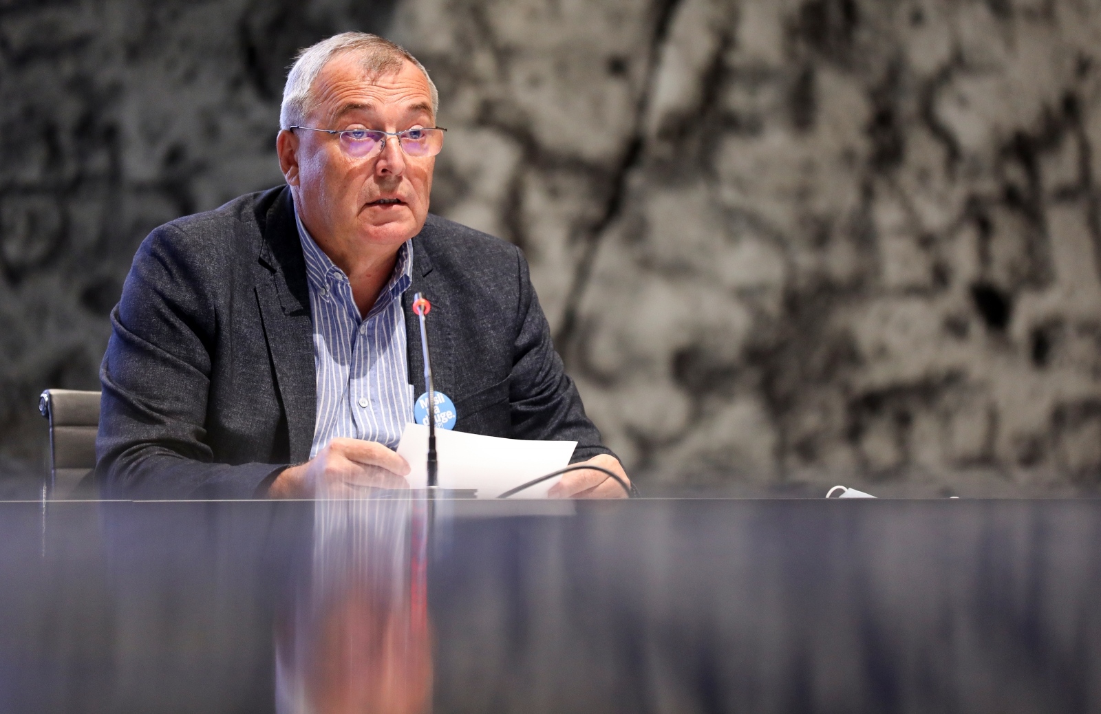 03.09.2021., Zagreb - Nacionalni stozer civilne zastite odrzao je konferenciju za medije u Nacionalnoj i sveucilisnoj knjiznici. Ravnatelj Hrvatskog zavoda za javno zdravstvo (HZJZ) Krunoslav Capak. Photo: Emica Elvedji/PIXSELL