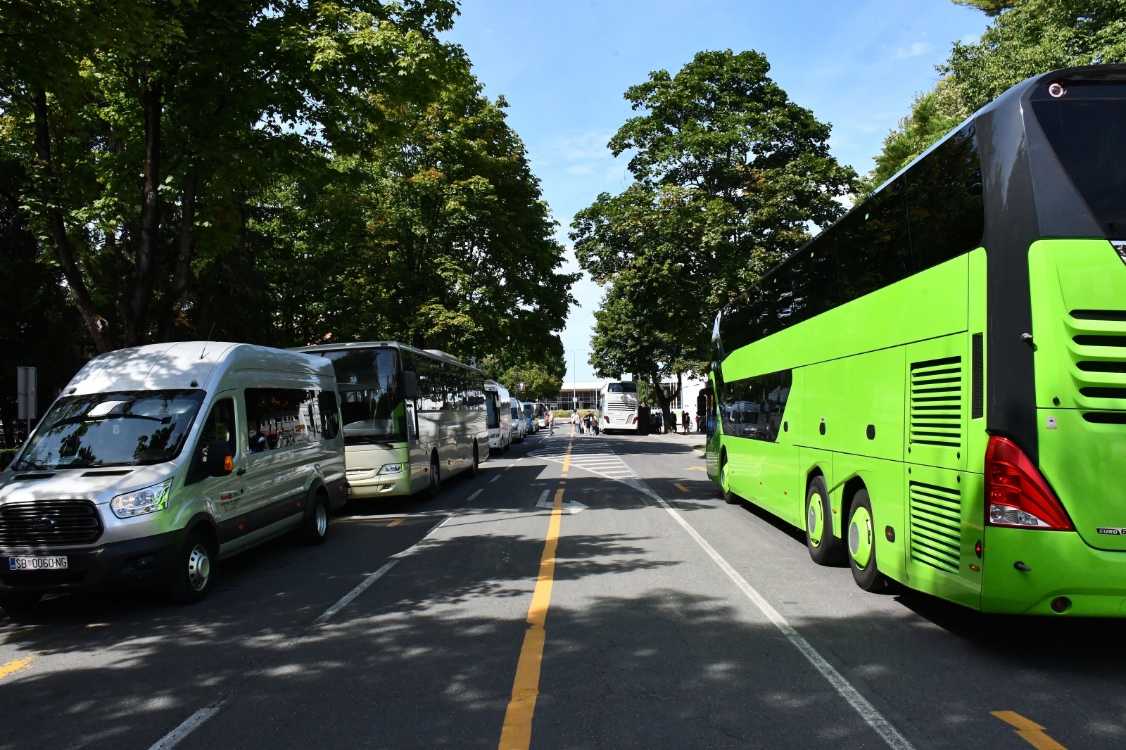 04.08.2021., Slavonski Brod - Slavonskobrodski autobusni kolodvor zbog radova na izgradnji novog i uredjenja starog dijela izmjesten je privremeno u Vukovarsku ulicu.
Photo: Ivica Galovic/PIXSELL