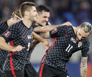04.09.2021., Bratislava, Slovacka - Kvalifikacije za Svjetsko prvenstvo 2022., Slovacka - Hrvatska.Andrej Kramaric, Dejan Lovren, Marcelo Brozovic.
Photo: Slavko Midzor/PIXSELL