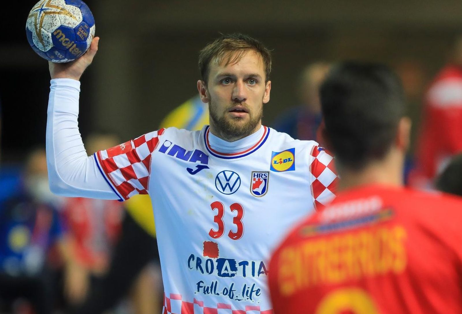 05.01.2021., dvorana Zatika, Porec - EHF Euro Cup, 3. kolo, Hrvatska - Spanjolska. Luka Cindric.
Photo: Srecko Niketic/PIXSELL