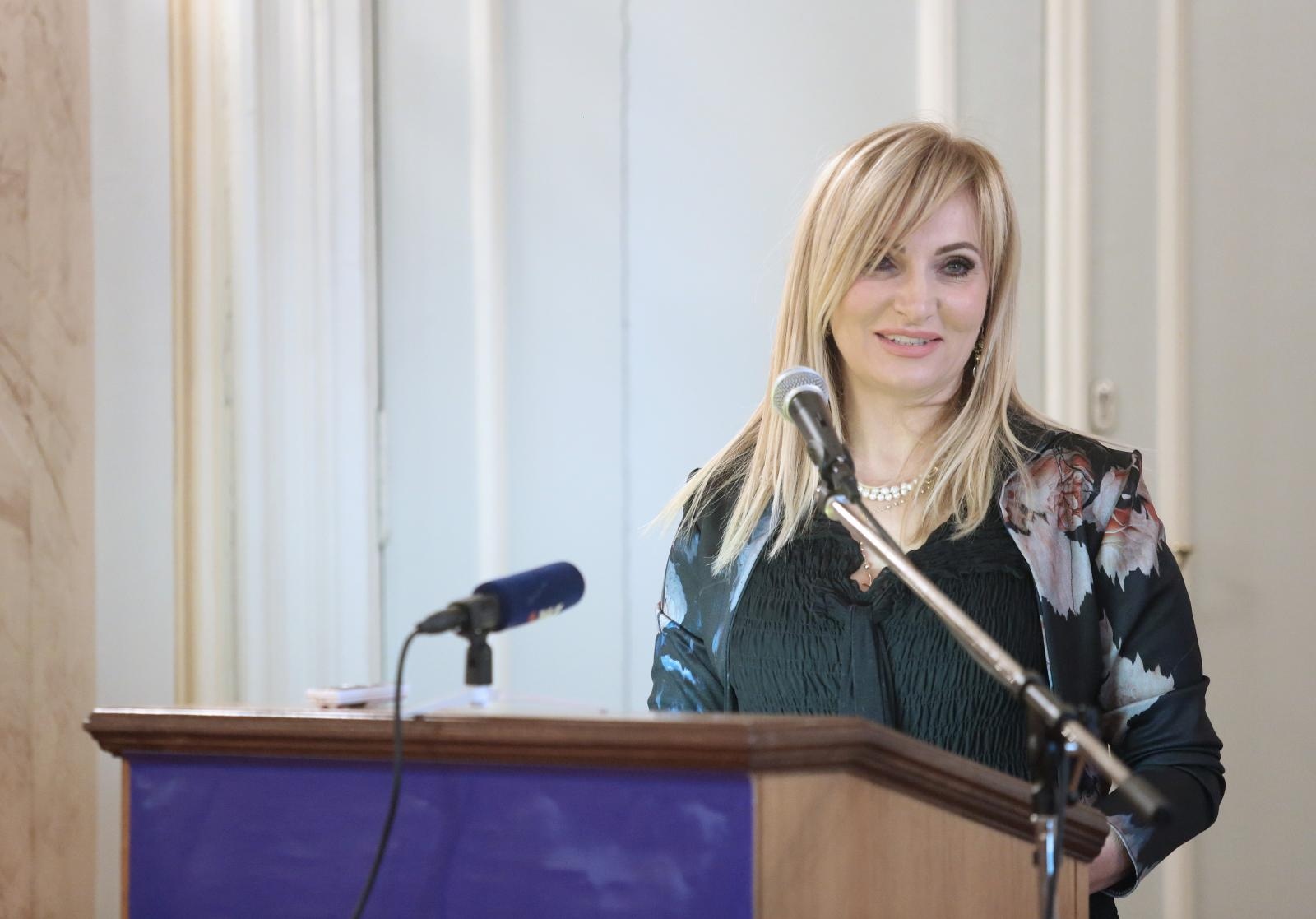 06.02.2018., Zagreb - Preporodna dvorana Narodnog doma Hrvatske akademije znanosti i umjetnosti. Obiljezavanje 15 godina rada Poliklinike za zastitu djece i mladih grada Zagreba. Gordana Buljan Flander.
Photo: Sanjin Strukic/PIXSELL