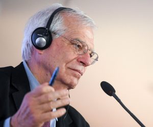 06.03.2020., Zagreb - Visoki predstavnik Europske unije za vanjske poslove i sigurnosnu politiku Josep Borrell Fontelles na konferenciji za medije u Nacionalnoj i sveucilisnoj knjiznici nakon zavrsetka Neformalnog sastanka ministara vanjskih poslova drzava clanica Europske unije. Photo: Josip Regovic/PIXSELL/EU2020HR