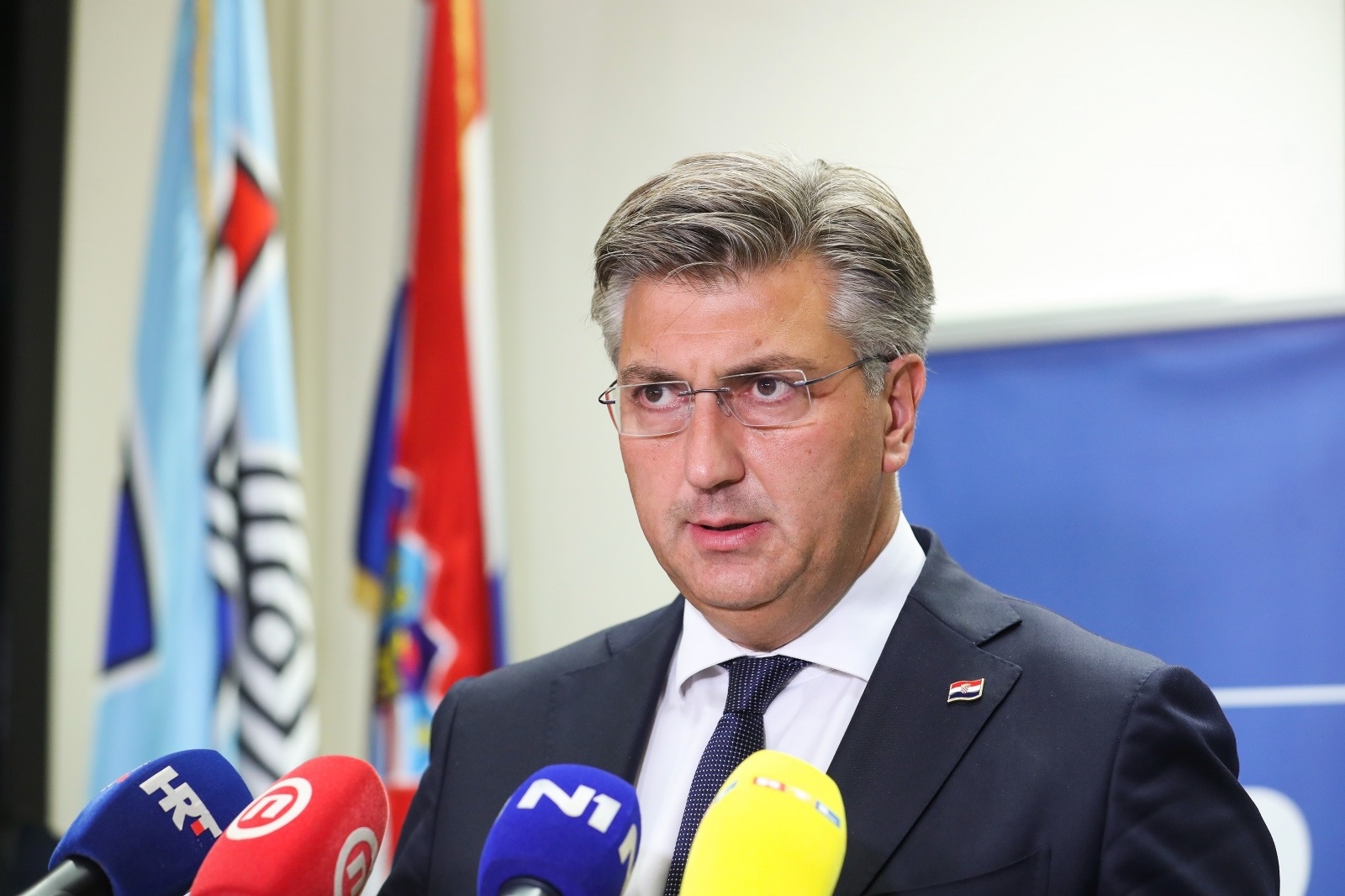 06.09.2021., Zagreb - Odrzana zajednicka sjednica Predsjednistva i Nacionalnog vijeca HDZ-a. Andrej Plenkovic.
Photo: Luka Stanzl/PIXSELL