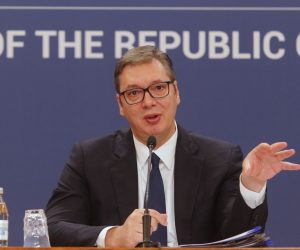 08, September, 2021, Belgrade - The President of the Republic of Serbia, Aleksandar Vucic, addressed the public at the Palace of Serbia. Aleksandar Vucic. Photo: B. P./ATAImages.

08, septembar, 2021, Beograd - Predsednik Republike Srbije Aleksandar Vucic obratio se javnosti  u Palati Srbija. . Photo: B. P./ATAImages.