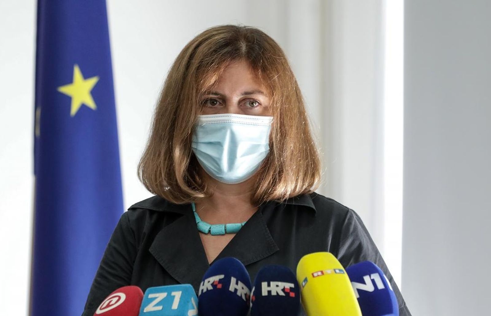 10.09.2021., Zagreb . Konferencija za medije povodom obiljezavanje 30. obljetnice Bitke za Vukovar.  Na konferenciji su sudjelovali potpredsjednik Vlade i ministar hrvatskih branitelja Tomo Medved, ministar obrane Mario Banozic, glavni ravnatelj policije Nikola Milina, umirovljeni brigadir Branko Borkovic i dr. Iva Pem Novosel iz Hrvatskog zavoda za javno zdravstvo.
Photo: Robert Anic/PIXSELL