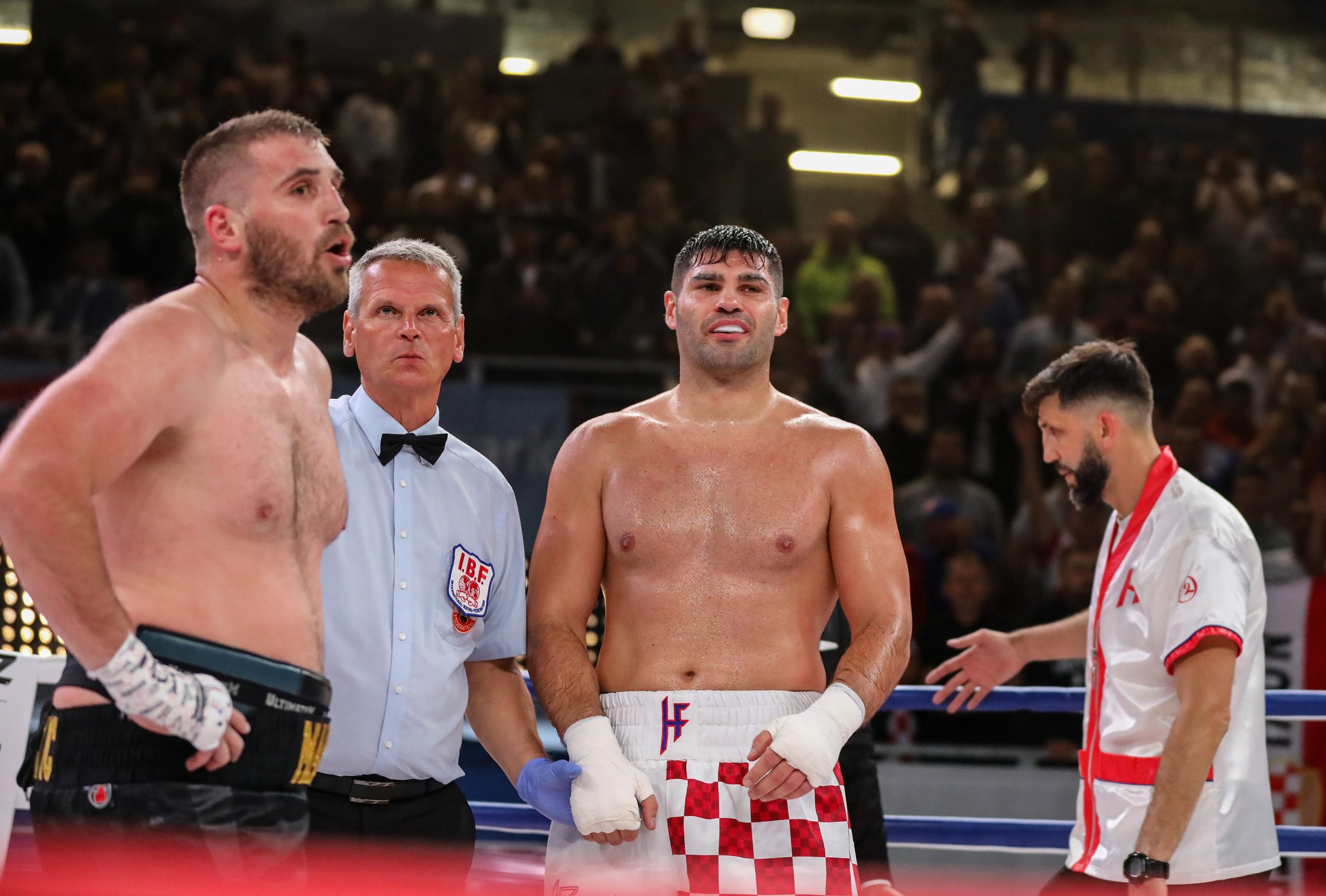 10.09.2021,Klagenfurt,Austrija - Boksacki spektakl, mec za titulu Filipa Hrgovica i Marka Radonjica. 
Photo: Jurica Galoic/PIXSELL