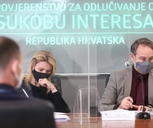 12.02.2021., Zagreb - Sjednica povjerenstva za odlucivanje o sukobu interesa. Davorin Ivanjek, Natasa Novakovic.
Photo: Matija Habljak/PIXSELL