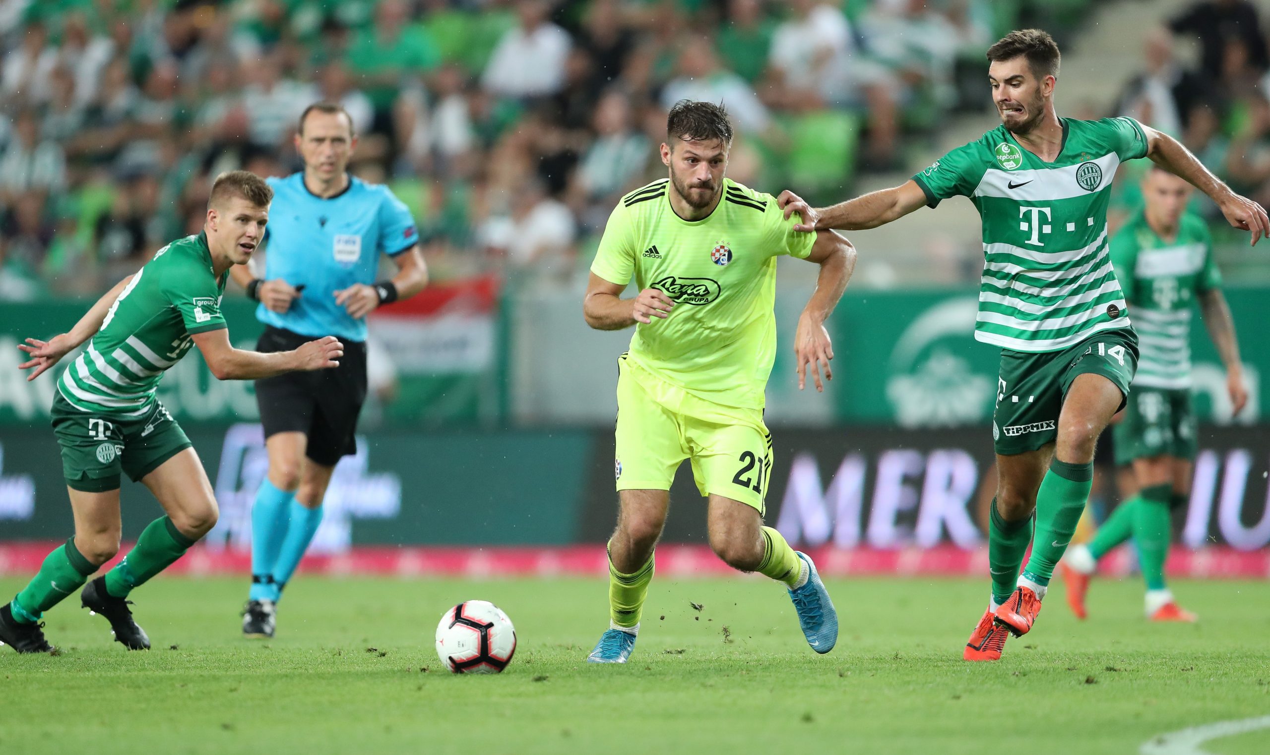 13.08.2019., Groupama Arena, Budimpesta, Madjarska - Uzvratna utakmica 3. pretkola UEFA Lige prvaka, Ferencvarosi TC - GNK Dinamo. Bruno Petkovic Photo: Slavko Midzor/PIXSELL