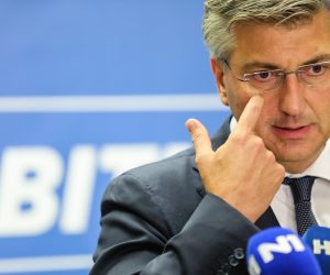 13.09.2021., Zagreb - Video sjednica Predsjednistva HDZ-a. Nakon sjednice Andrej Plenkovic odgovarao je na pitanja novinara. 
Photo: Jurica Galoic/PIXSELL