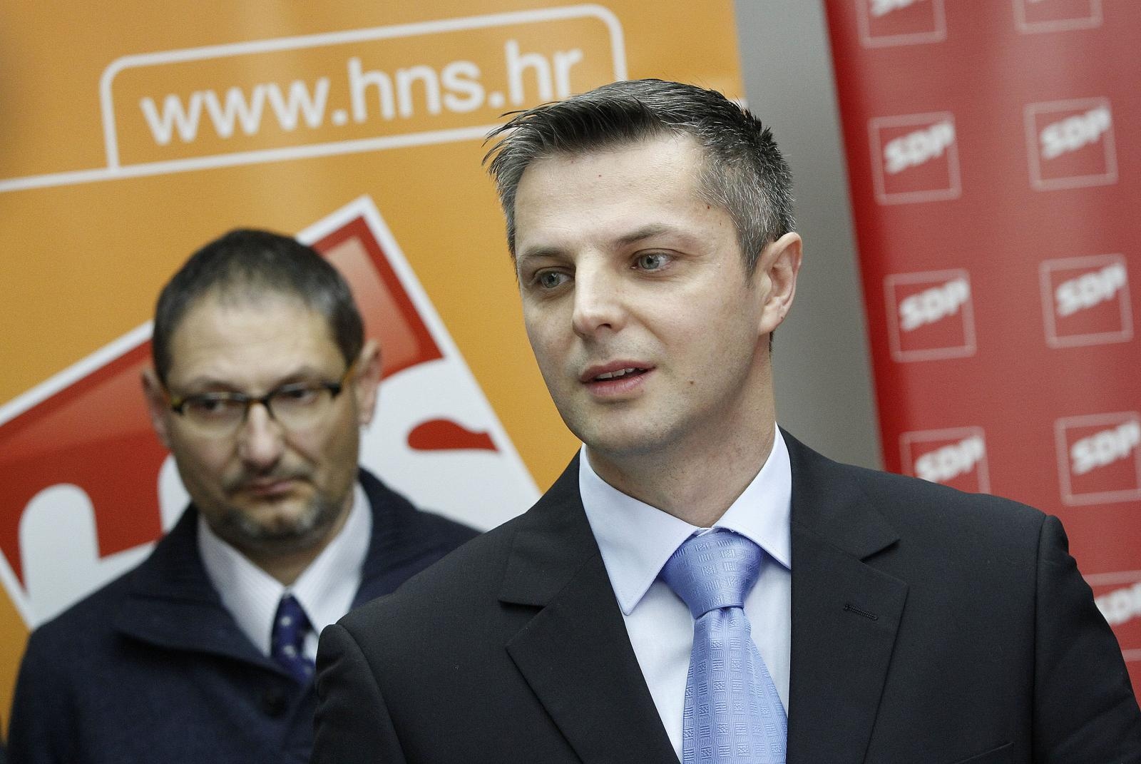 15.02.2013., Cakovec - Koalicija SDP-a, HNS-a, HSS-a, MDS-a i HSU-a predstavila svojeg kandidata za gradonacelnika grada Cakovca i njegove zamjenike. SDP-ov kandidat za gradonacelnika, Stjepan Kovac.
 Photo: Vjeran Zganec-Rogulja/PIXSELL