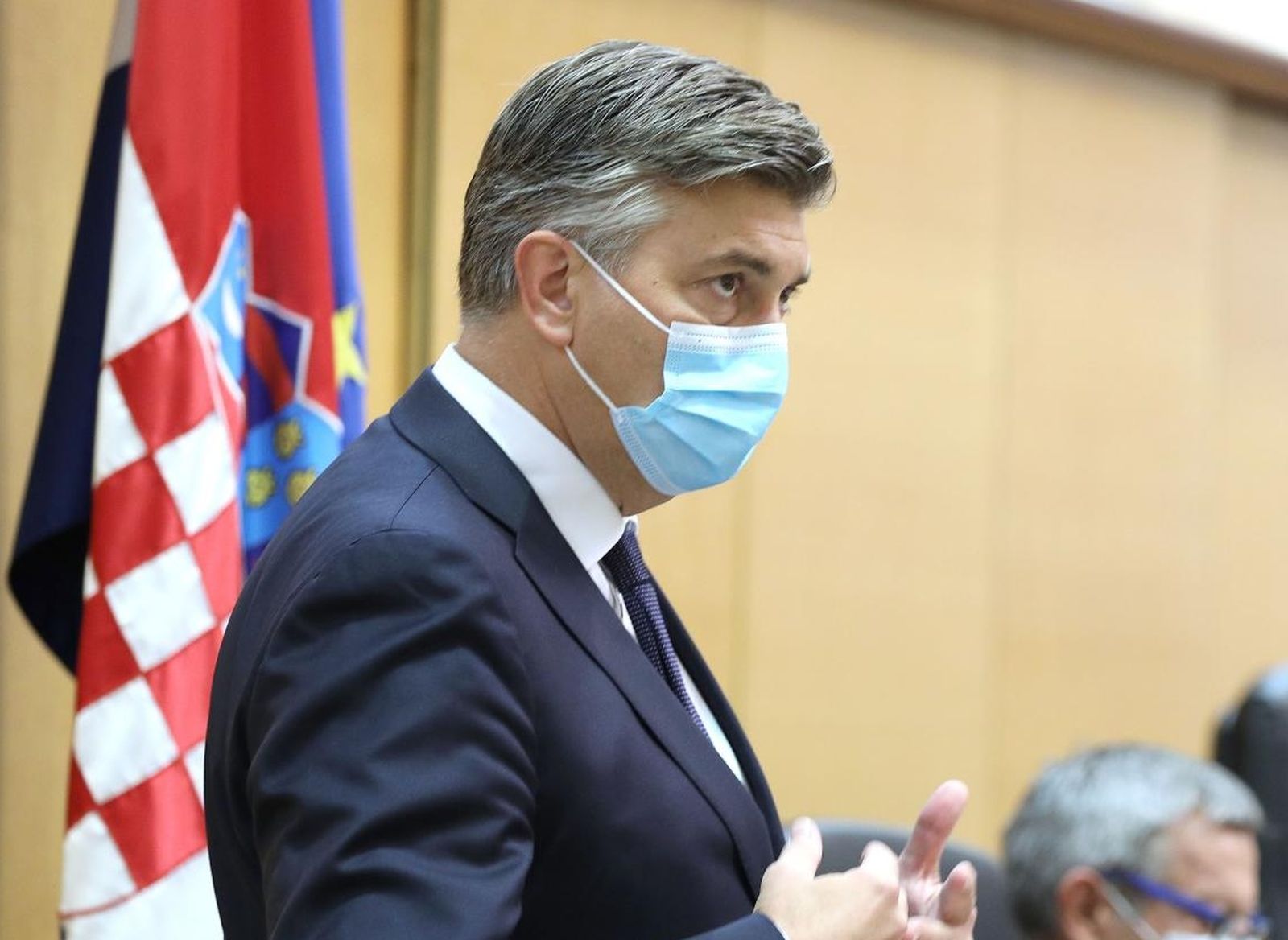 15.09.2021., Zagreb - Nakon dvomjesecne ljetne stanke zastupnici su se vratili u klupe i aktualnim prijepodnevom pocinju 8. sjednicu Sabora. Predsjednik Vlade Andrej Plenkovic Photo: Patrik Macek/PIXSELL
