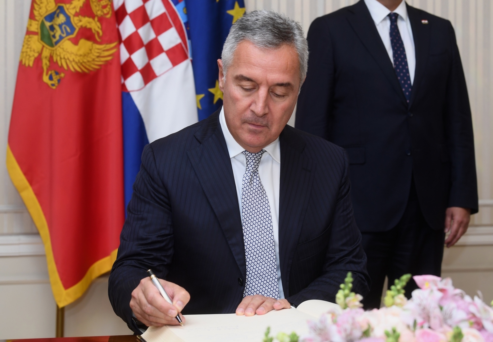 16.09.2021., Zagreb - Predsjednik Vlade Andrej Plenkovic primio je predsjednika Crne Gore Milu Djukanovica u Banskim dvorima. Photo: Marko Lukunic/PIXSELL