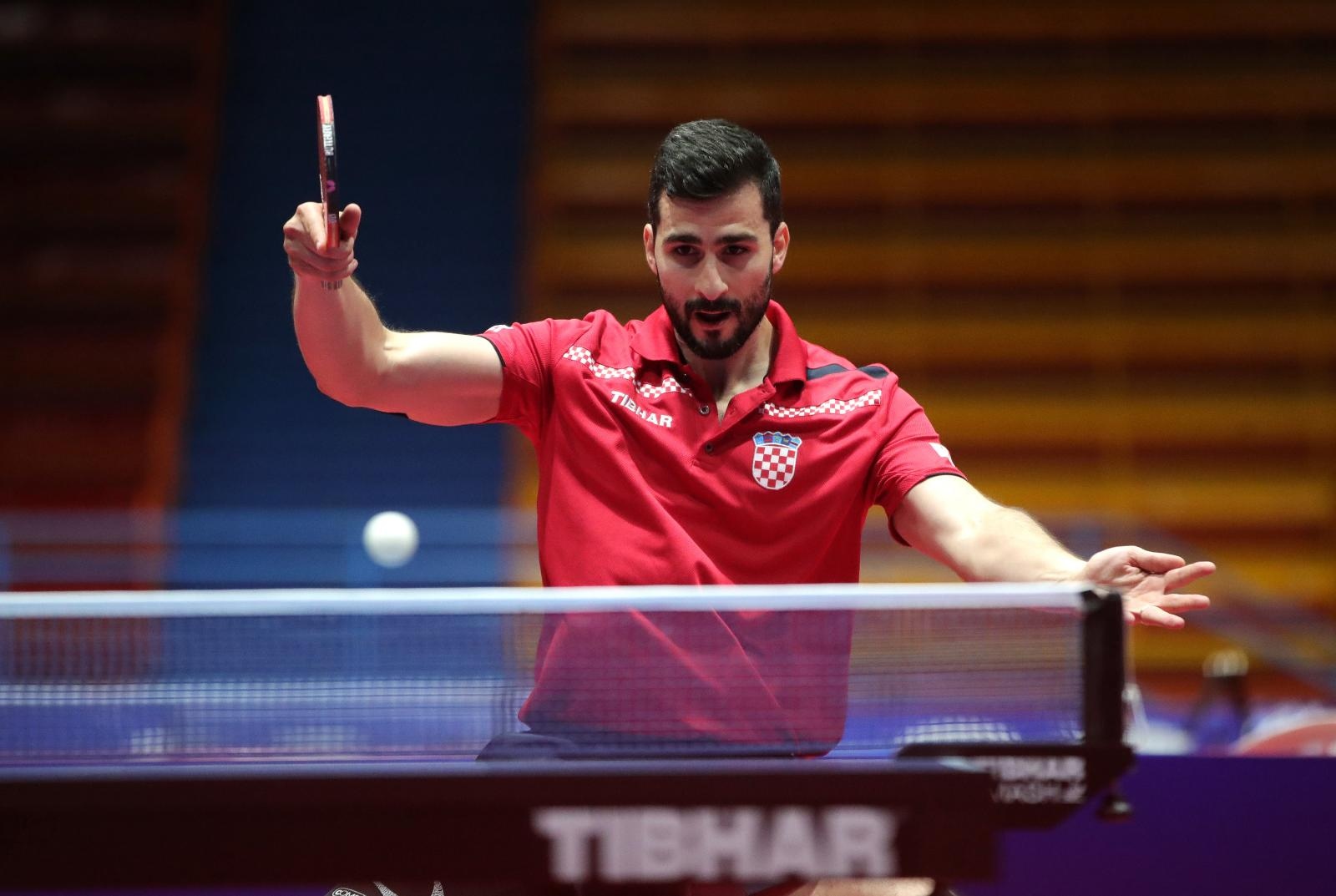 18.06.2021., Zagreb - Dom sportova, dvorana II. Zagreb Open, stolnotenisko medjunarodno natjecanje. Musko finale, Andrej Gacina - Tomislav Pucar. .Photo: Sanjin Strukic/PIXSELL