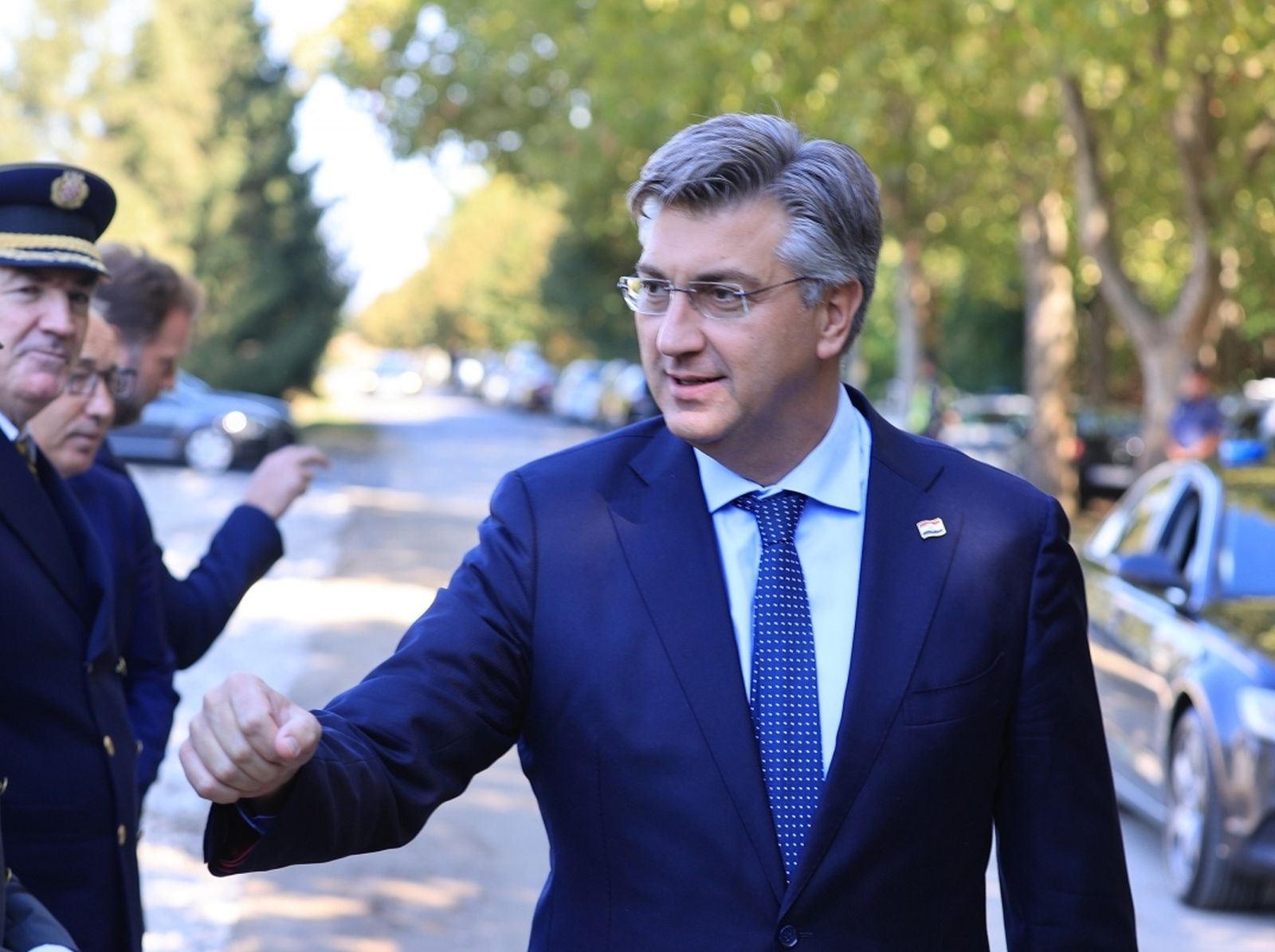 18.09.2021., Vukovar - Obiljezavanje obljetnice 30 godina od Bitke za Vukovar. Na memorijalnom groblju premijer Andrej Plenkovic sa suradnicima polozio vijence i zapalio svijece u znak sjecanja na stradale Vukovarce. Premijer Andrej Plenkovic Photo: Davor Javorovic/PIXSELL