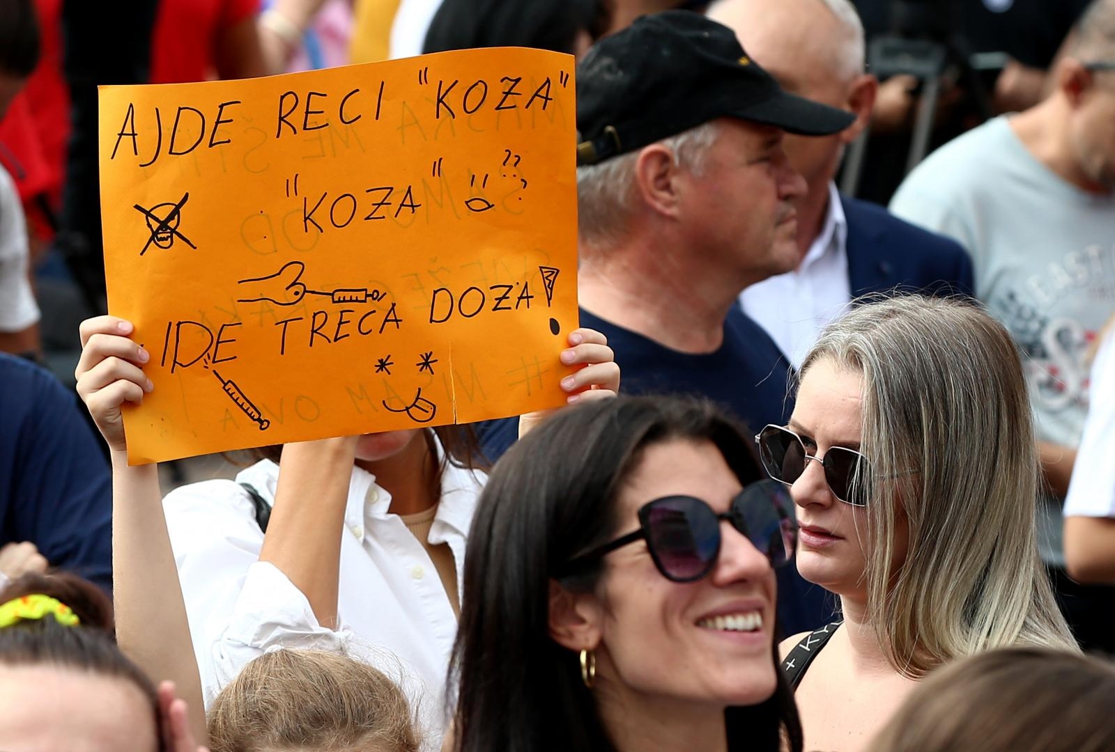 18.09.2021., Zagreb - Na Trgu bana Josipa Jelacica odrzan je Festival slobode 2.0. cija je glavna tema "Kako biti covjek i ostati slobodan kad nam se ljudskost i sloboda pokusavaju oduzeti". Photo: Matija Habljak/PIXSELL