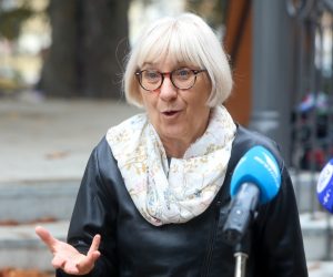 209.2021., Karlovac - Konferencija za medije stranke Mozemo Karlovac na kojoj su govorili gradski vijecnici Dobrisa Adamec,  Ana Matan i Drazenka Polovic te prof. dr. sc. Antun Alegro.
 Photo: Kristina Stedul Fabac/PIXSELL