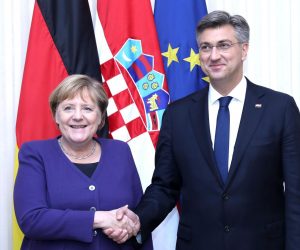 20.11.2019., Zagreb -U okviru Kongresa Europske pucke stranke koji se odrzava u Zagrebu predsjednik Vlade RH Andrej Plenkovic primio je u Banskim dvorima saveznu kancelarku Savezne Republike Njemacke Angelu Merkel. 
Photo: Patrik Macek/PIXSELL