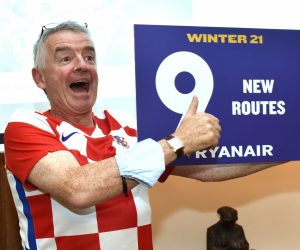 21.09.2021., Zagreb - Michael O'Leary iz Ryanaira predstavio je devet novih odredista iz Zagreba.
Photo: Davorin Visnjic/PIXSELL